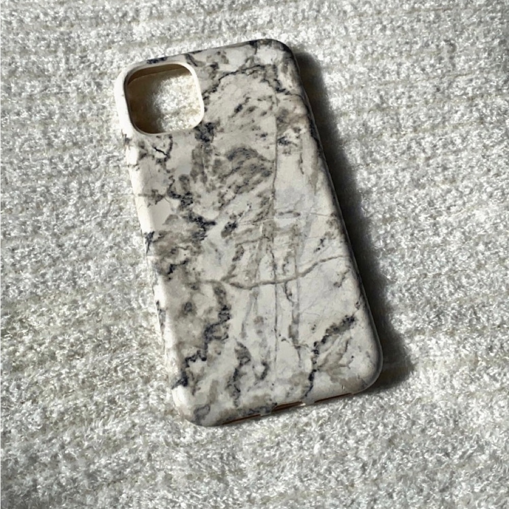 White and Grey Smooth Marble iPhone 11 Case